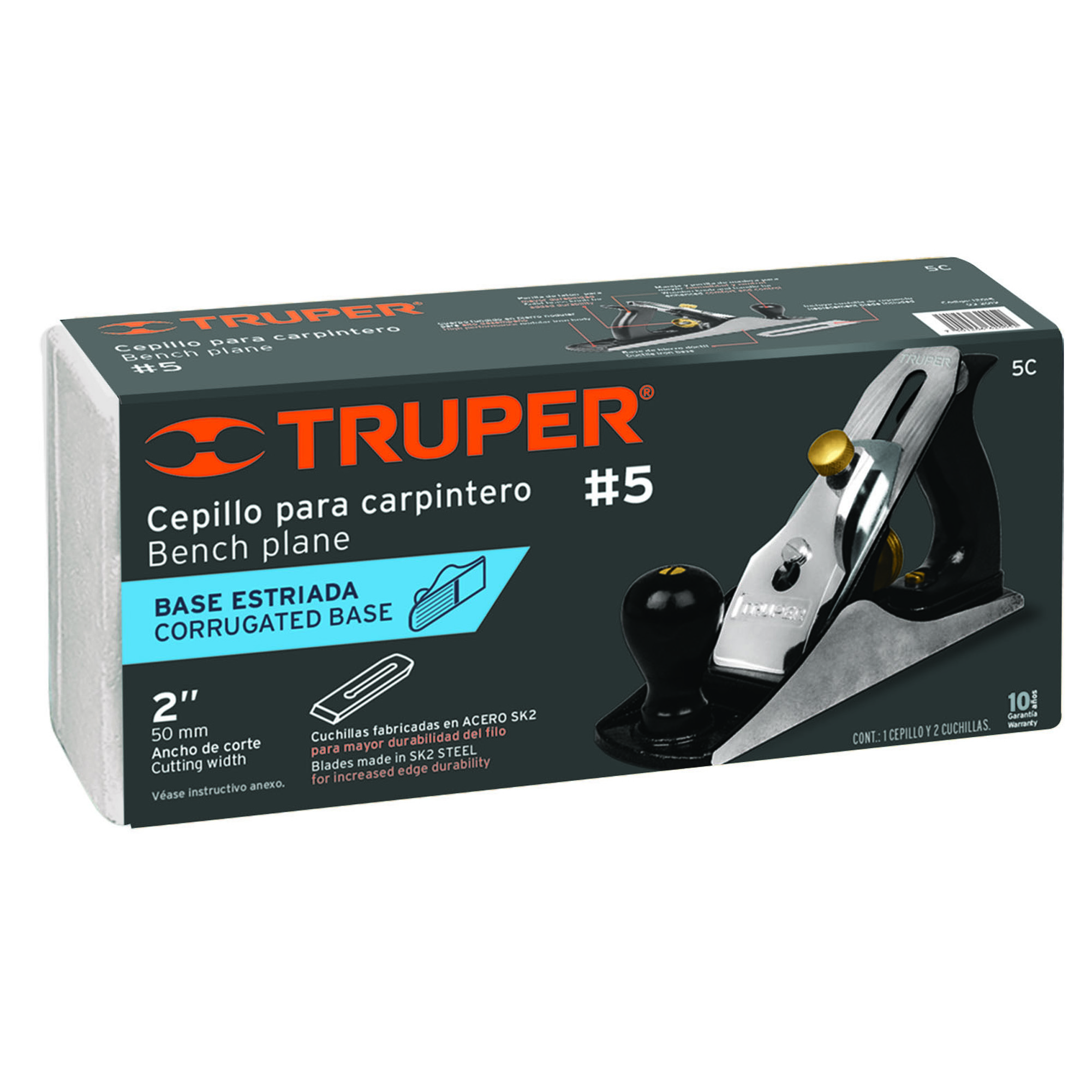 Cepillo Para Carpintero 5 Estriado Truper Ferreterías Careys 8002